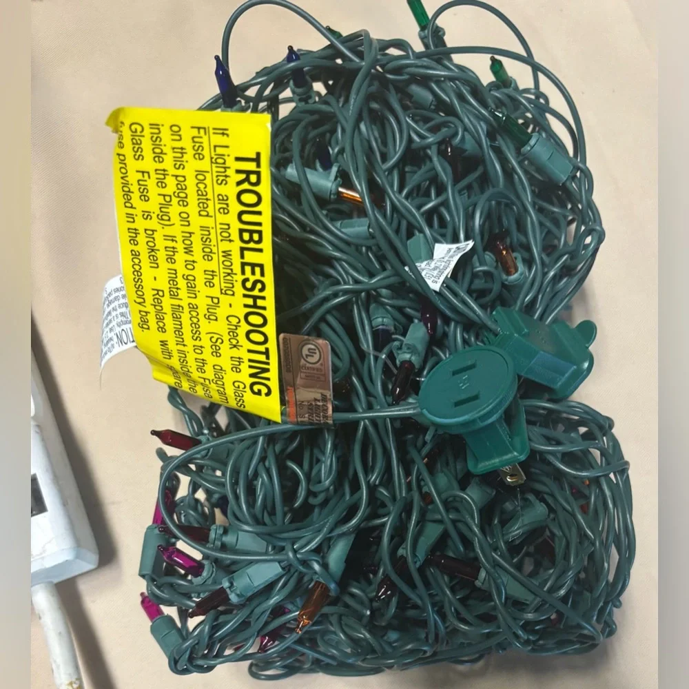 150 Count Multi-Color 4 x 6' Mini Net Christmas Lights‎ Green Wire NEW